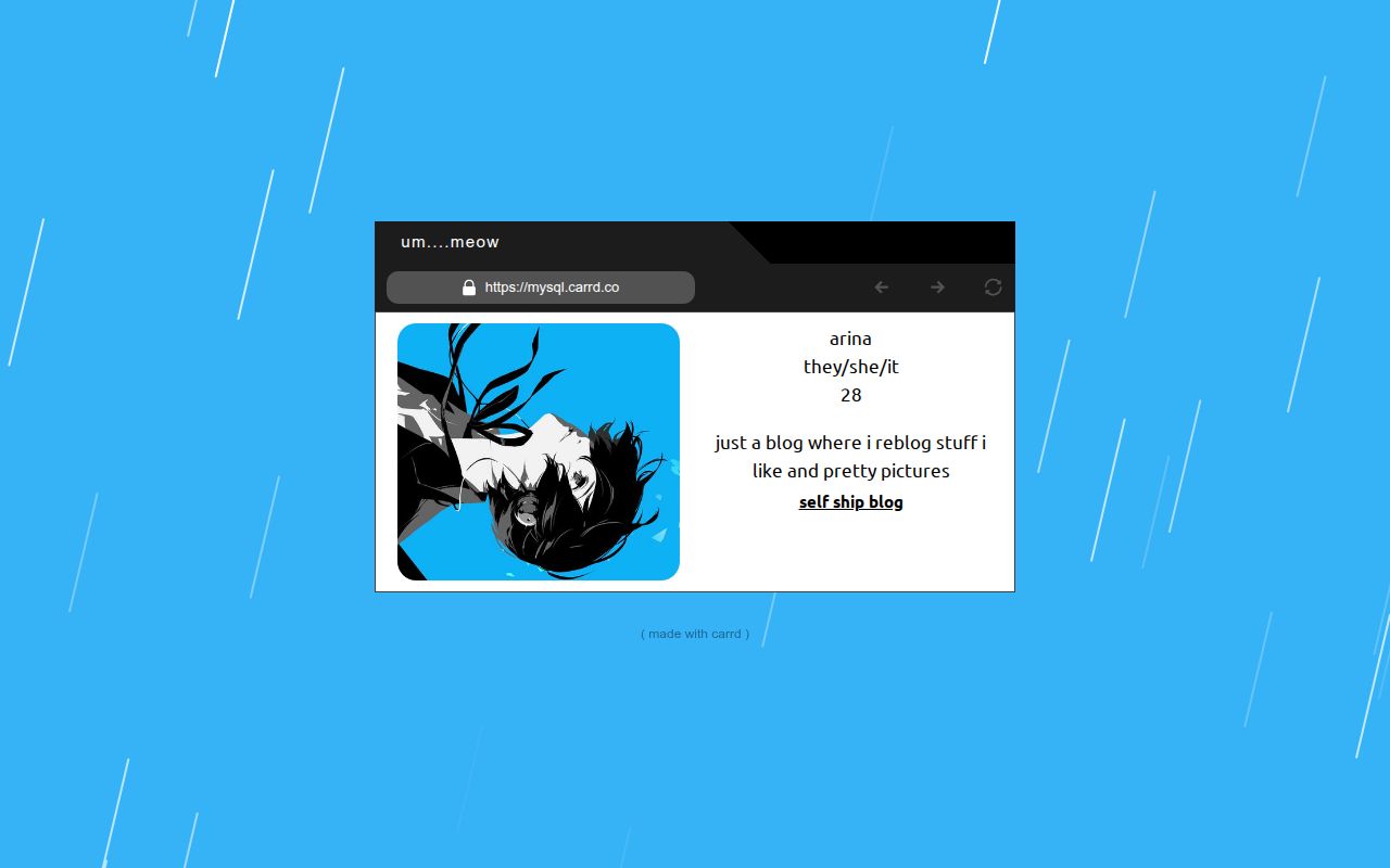 Carrd profile picture for @mysql